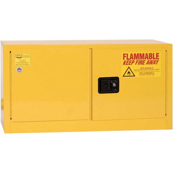 Eagle - Safety Cabinets Hazardous Chemical Type: Flammable and Combustible Liquids Color: Yellow - Exact Tool & Supply