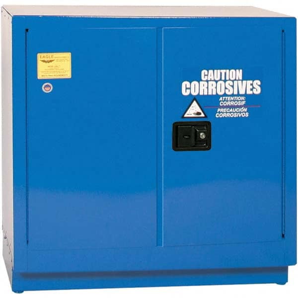 Eagle - Safety Cabinets Hazardous Chemical Type: Corrosive Chemicals Color: Royal Blue - Exact Tool & Supply