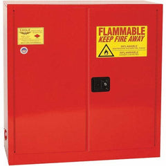 Eagle - Safety Cabinets Hazardous Chemical Type: Flammable and Combustible Liquids Color: Red - Exact Tool & Supply