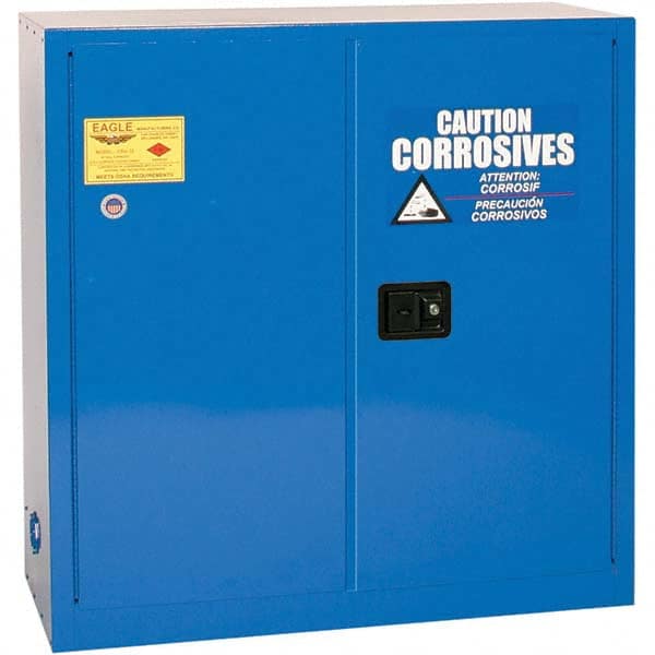 Eagle - Safety Cabinets Hazardous Chemical Type: Corrosive Chemicals Color: Royal Blue - Exact Tool & Supply