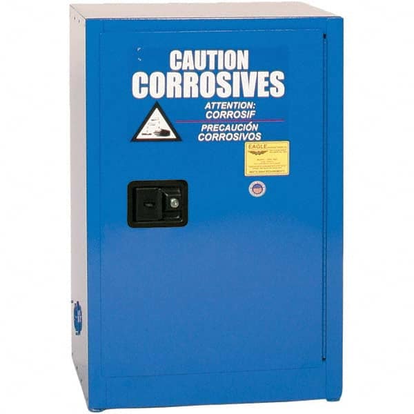 Eagle - Safety Cabinets Hazardous Chemical Type: Corrosive Chemicals Color: Royal Blue - Exact Tool & Supply