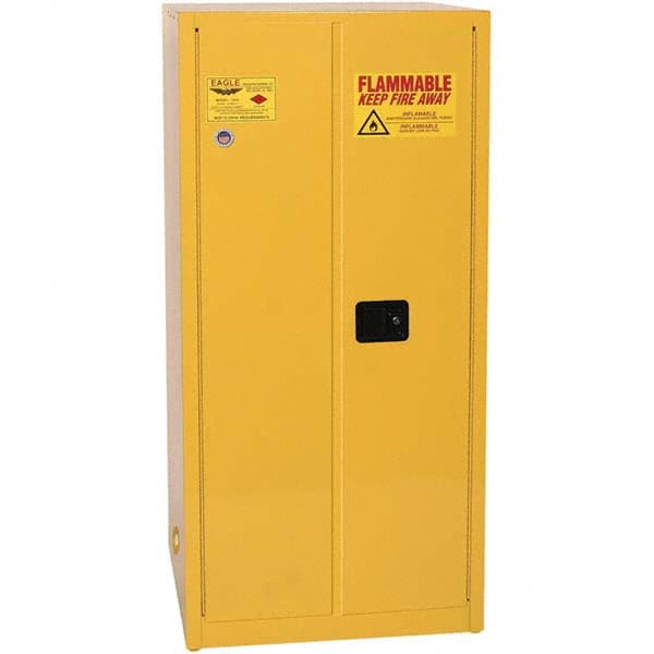 Eagle - Safety Cabinets Hazardous Chemical Type: Flammable and Combustible Liquids Color: Yellow - Exact Tool & Supply