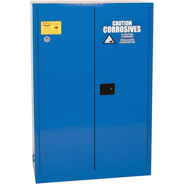 Eagle - Safety Cabinets Hazardous Chemical Type: Corrosive Chemicals Color: Royal Blue - Exact Tool & Supply