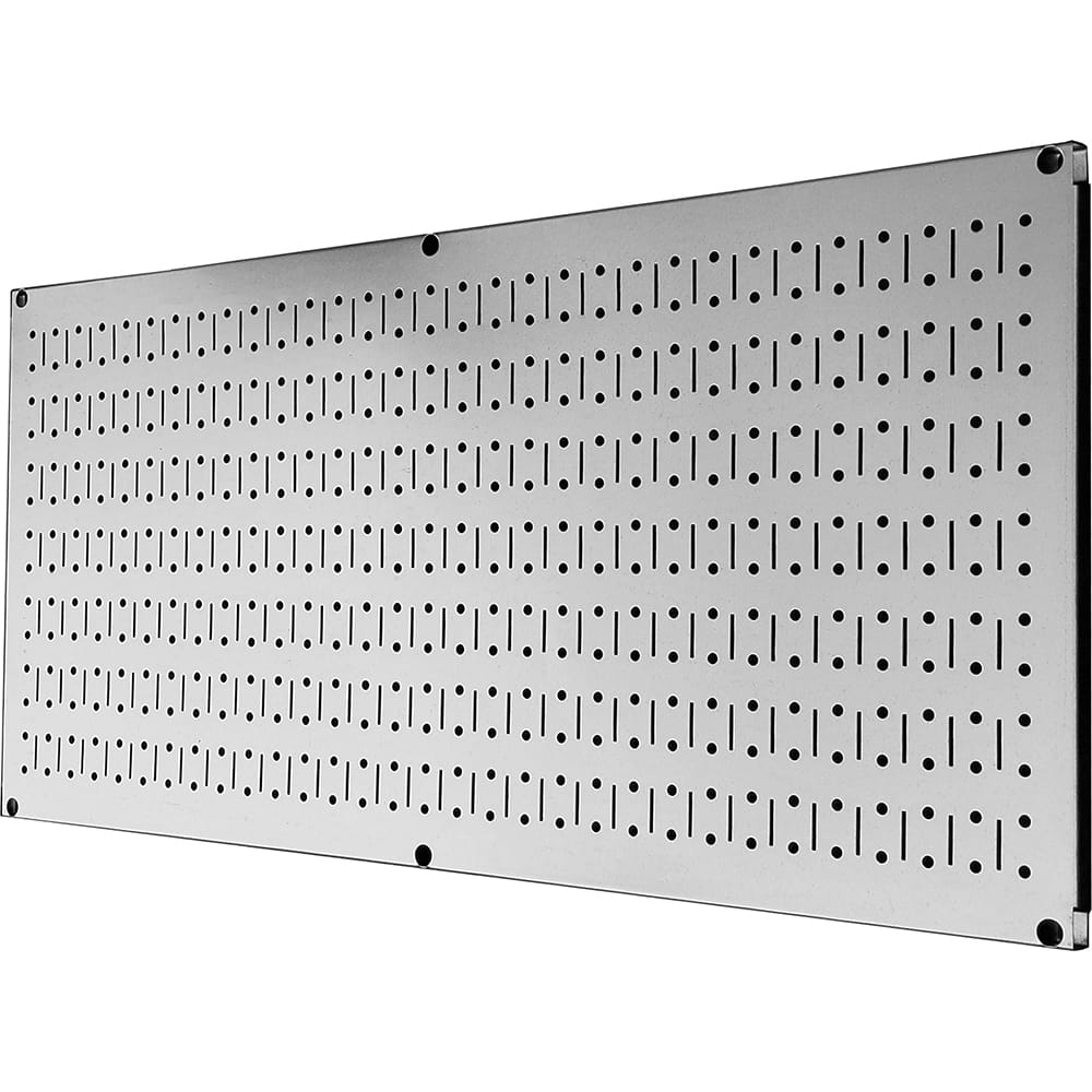 Wall Control - Peg Boards; Type: Pegboard ; Width (Inch): 32 ; Height (Inch): 16 ; Number of Panels: 1 ; Color: Metallic ; Material: Galvanized Steel - Exact Tool & Supply