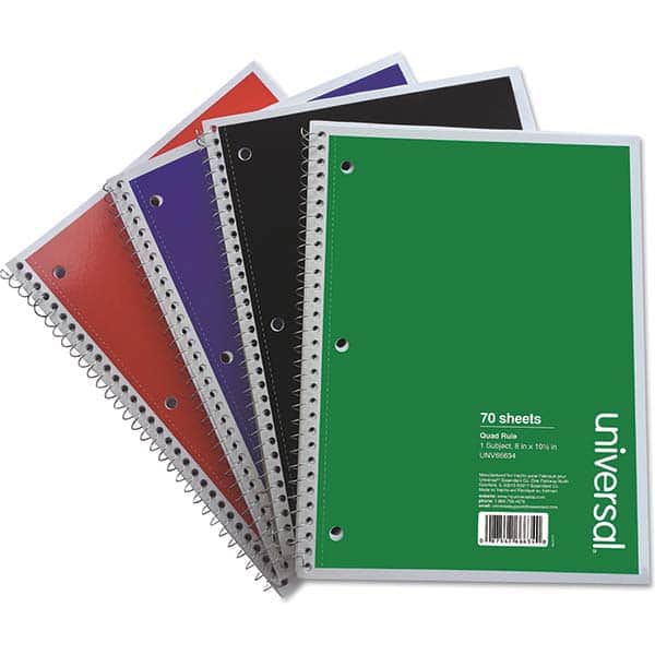 UNIVERSAL - Note Pads, Writing Pads & Notebooks Writing Pads & Notebook Type: Quadrille Pads Size: 10-1/2 x 8 - Exact Tool & Supply