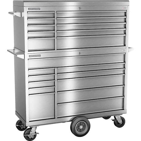 Champion Tool Storage - Tool Storage Combos & Systems Type: Top Chest/Roller Cabinet Combo with Maintenance Cart Drawers Range: 16 Drawers or More - Exact Tool & Supply