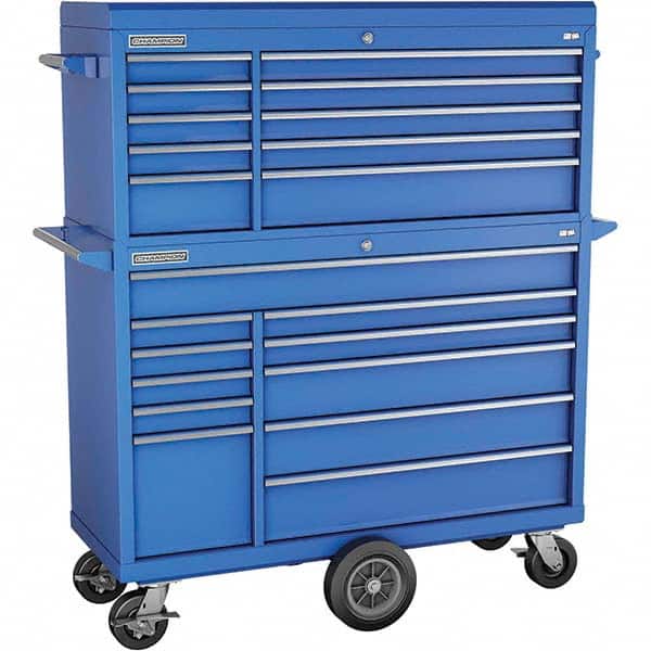 Champion Tool Storage - Tool Storage Combos & Systems Type: Top Chest/Roller Cabinet Combo with Maintenance Cart Drawers Range: 16 Drawers or More - Exact Tool & Supply
