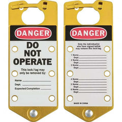 Brady - 1 5-Piece Single Jaw 1.429" Jaw Diam 6 Padlock Aluminum Lockout Hasp - Exact Tool & Supply