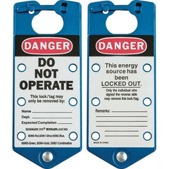 Brady - 1 5-Piece Single Jaw 1.429" Jaw Diam 6 Padlock Aluminum Lockout Hasp - Exact Tool & Supply