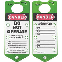 Brady - 1 5-Piece Single Jaw 1.429" Jaw Diam 6 Padlock Aluminum Lockout Hasp - Exact Tool & Supply