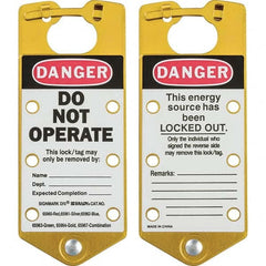 Brady - 1 5-Piece Single Jaw 1.429" Jaw Diam 6 Padlock Aluminum Lockout Hasp - Exact Tool & Supply