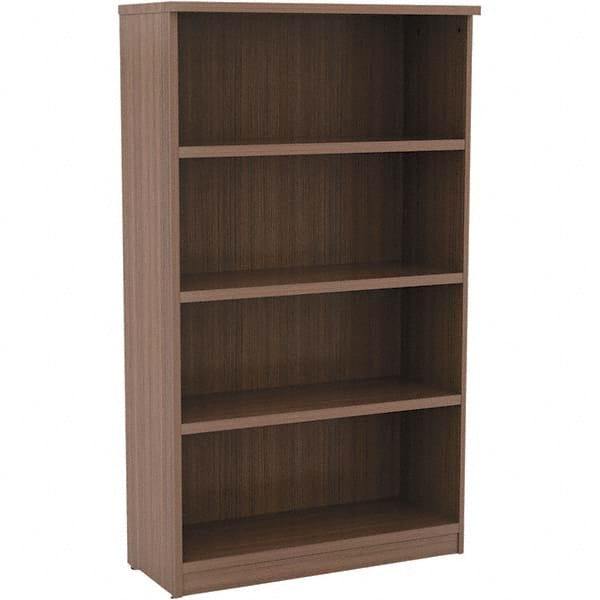 ALERA - Bookcases Height (Inch): 55 Color: Walnut - Exact Tool & Supply