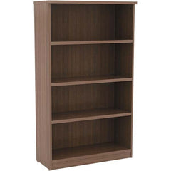 ALERA - Bookcases Height (Inch): 55 Color: Walnut - Exact Tool & Supply