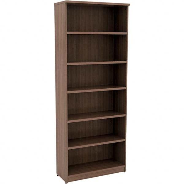 ALERA - Bookcases Height (Inch): 80-3/4 Color: Walnut - Exact Tool & Supply
