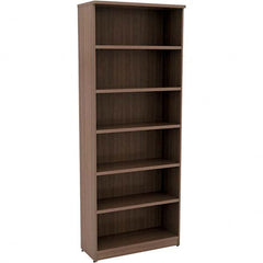 ALERA - Bookcases Height (Inch): 80-3/4 Color: Walnut - Exact Tool & Supply