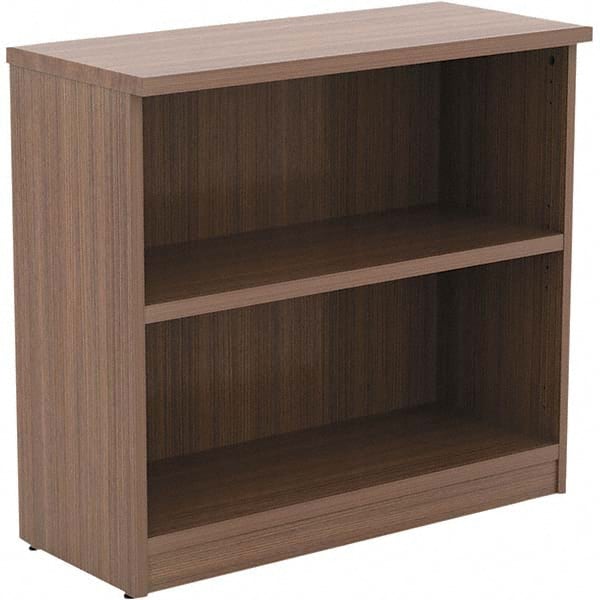 ALERA - Bookcases Height (Inch): 29-1/2 Color: Walnut - Exact Tool & Supply