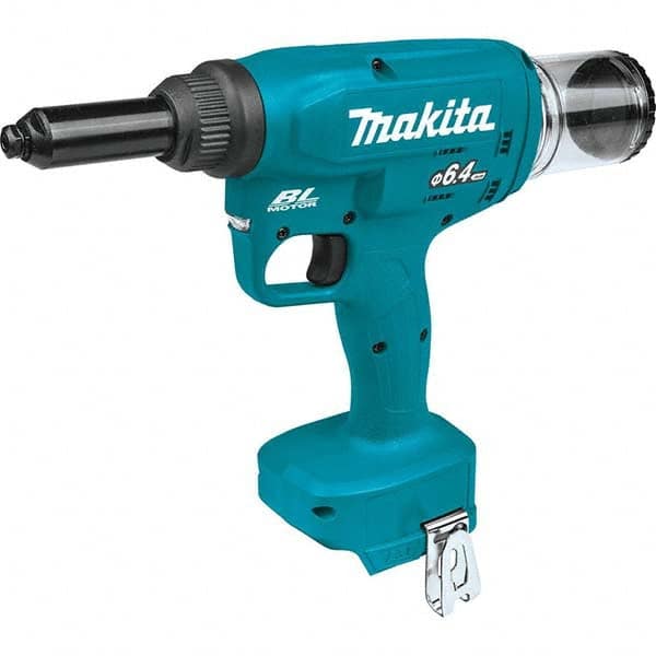 Makita - Cordless Riveters Fastener Type: Cordless Electric Riveter Closed End Rivet Capacity: All up to 1/4 - Exact Tool & Supply