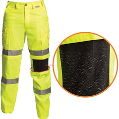 Stanco Safety Products - Lime & Yellow Polyester & Cotton Hi-Visibility Pants - Exact Tool & Supply
