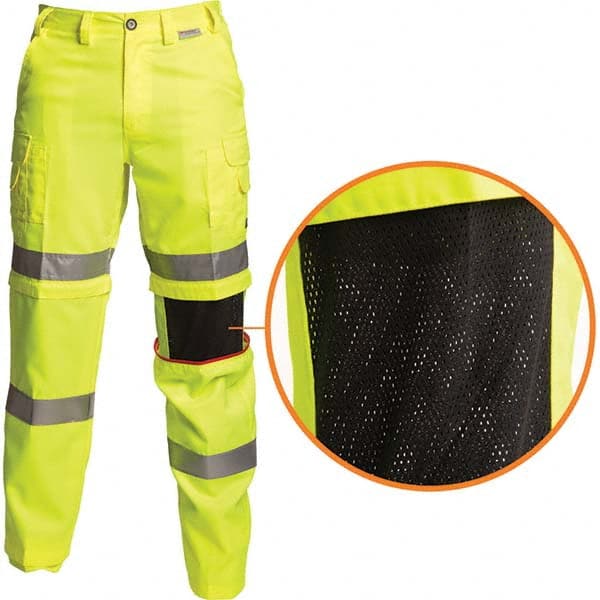 Stanco Safety Products - Lime & Yellow Polyester & Cotton Hi-Visibility Pants - Exact Tool & Supply