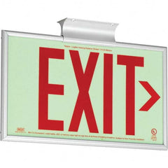 Hubbell Lighting - Illuminated Exit Signs Number of Faces: 1 Letter Color: Red - Exact Tool & Supply