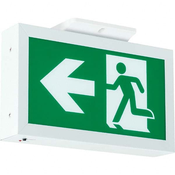 Hubbell Lighting - Illuminated Exit Signs Number of Faces: 1 Letter Color: Green - Exact Tool & Supply