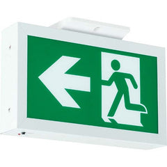 Hubbell Lighting - Illuminated Exit Signs Number of Faces: 1 Letter Color: Green - Exact Tool & Supply