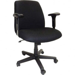 LISTA - 19 to 22" High Adjustable Height Swivel Stool - Exact Tool & Supply