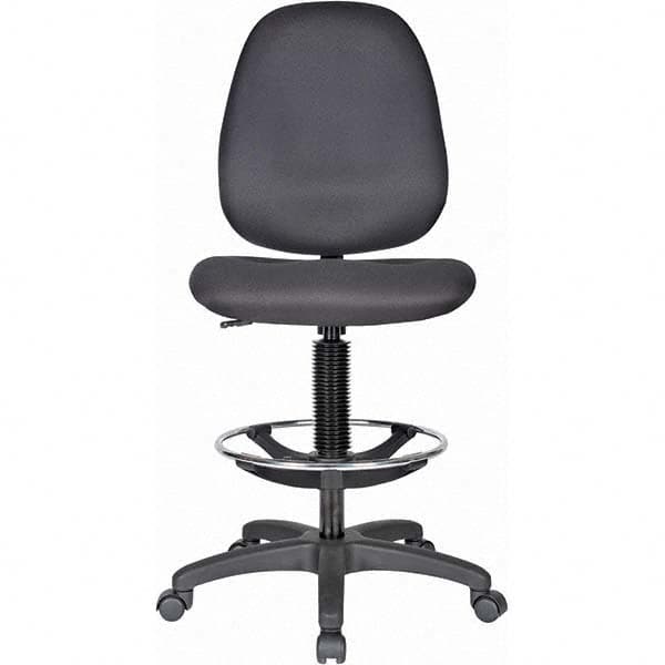 LISTA - 21 to 28-1/2" High Adjustable Height Swivel Stool - Exact Tool & Supply