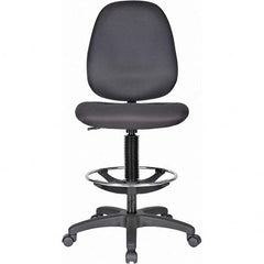LISTA - 21 to 28-1/2" High Adjustable Height Swivel Stool - Exact Tool & Supply