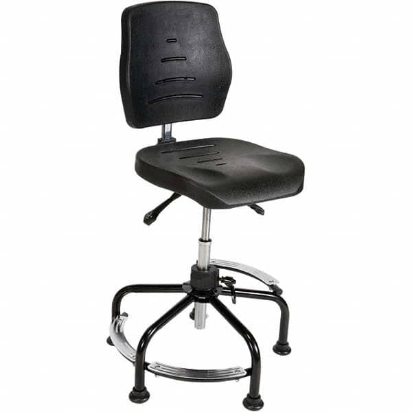 LISTA - 20 to 37" High Adjustable Height Swivel Stool - Exact Tool & Supply