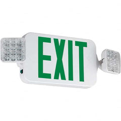 Hubbell Lighting - Combination Exit Signs Mounting Type: Ceiling Mount; Wall Mount Number of Faces: 1 - Exact Tool & Supply