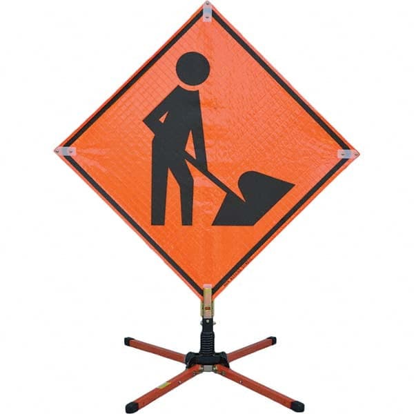 VizCon - Sign Posts & Traffic Sign Accessories Type: Roll-Up Sign Stand Sign Post/Stand Height (Feet): 3 - Exact Tool & Supply