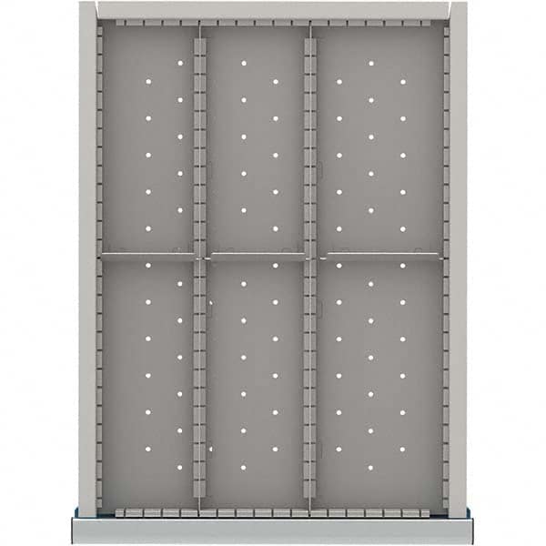 LISTA - 6-Compartment Drawer Divider Layout for 3.15" High Drawers - Exact Tool & Supply