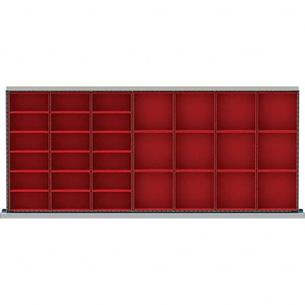 LISTA - 30-Compartment Drawer Divider Layout for 3.15" High Drawers - Exact Tool & Supply