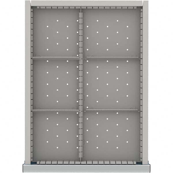LISTA - 6-Compartment Drawer Divider Layout for 3.15" High Drawers - Exact Tool & Supply