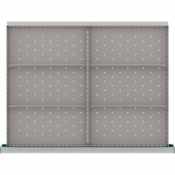 LISTA - 6-Compartment Drawer Divider Layout for 3.15" High Drawers - Exact Tool & Supply