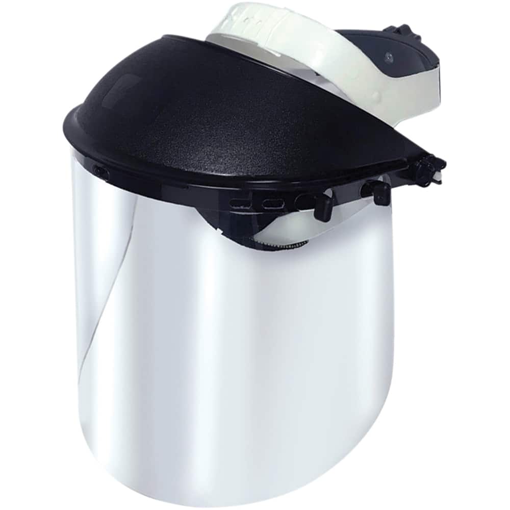 Jackson Safety - ANSI Rated, Clear Uncoated Acetate, Ratchet Adjustment Face Shield & Visor - Exact Tool & Supply