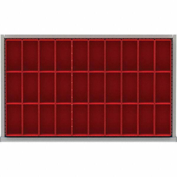 LISTA - 30-Compartment Drawer Divider Layout for 3.15" High Drawers - Exact Tool & Supply