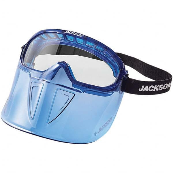 Jackson Safety - Size Universal Clear Polycarbonate Anti-Fog Goggles with Face Shield - Exact Tool & Supply