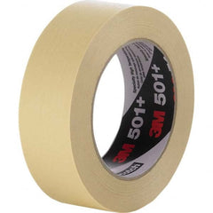3M - 12mm Wide x 55 m x 7.3 mil Tan Crepe Paper Masking Tape - Exact Tool & Supply
