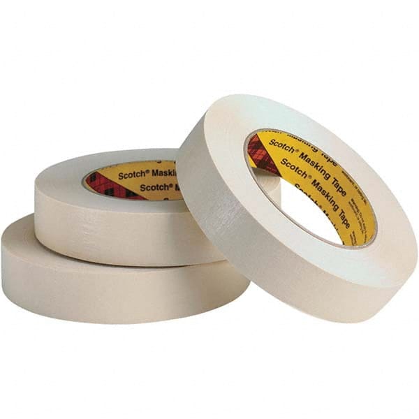 3M - 57" Wide x 60 Yd Long x 7.6 mil Tan Crepe Paper Masking Tape - Exact Tool & Supply