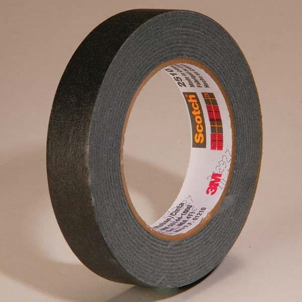 3M - 24mm Wide x 55 m x 5.6 mil Black Crepe Paper Masking Tape - Exact Tool & Supply