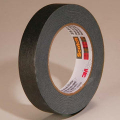 3M - 18mm Wide x 55 m x 5.6 mil Black Crepe Paper Masking Tape - Exact Tool & Supply