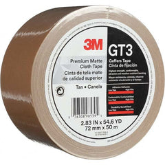 3M - 50m x 72mm x 11 mil Tan Cotton Cloth Gaffers Tape - Exact Tool & Supply