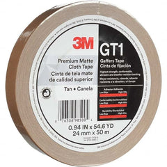 3M - 50m x 24mm x 11 mil Tan Cotton Cloth Gaffers Tape - Exact Tool & Supply
