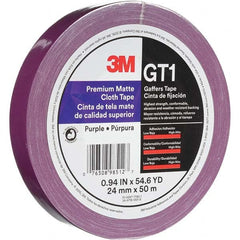 3M - 50m x 24mm x 11 mil Purple Cotton Cloth Gaffers Tape - Exact Tool & Supply