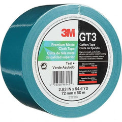3M - 50m x 72mm x 11 mil Teal Cotton Cloth Gaffers Tape - Exact Tool & Supply