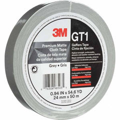 3M - 50m x 24mm x 11 mil Gray Cotton Cloth Gaffers Tape - Exact Tool & Supply