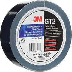 3M - 50m x 48mm x 11 mil Blue Cotton Cloth Gaffers Tape - Exact Tool & Supply
