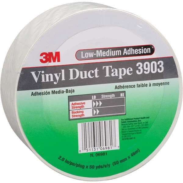 3M - 50 Yd x 49" x 6.5 mil Yellow Vinyl Duct Tape - Exact Tool & Supply